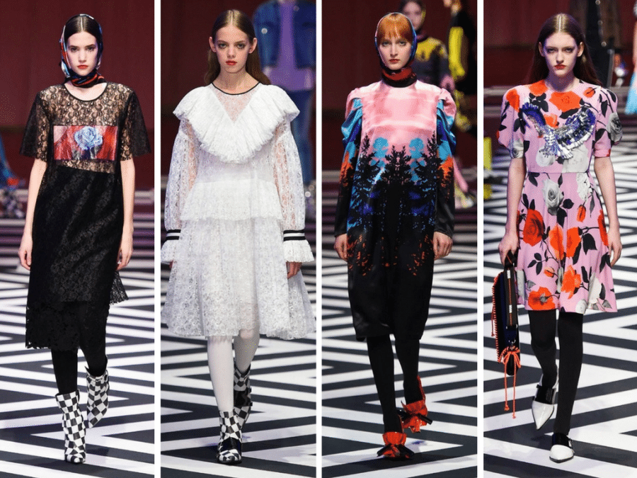 Rajstopy kryjące na modelkach MSGM 