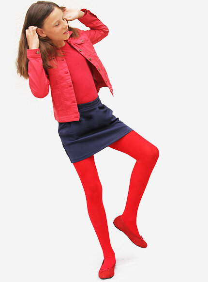 Czerwone rajstopy dzięcięce