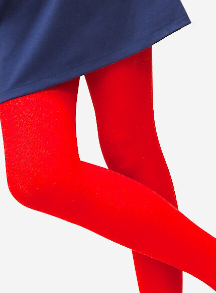 Rajstopy dziecięce w kolorze czerwonym