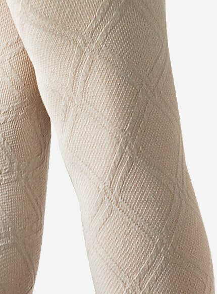 Kremowe damskie rajstopy