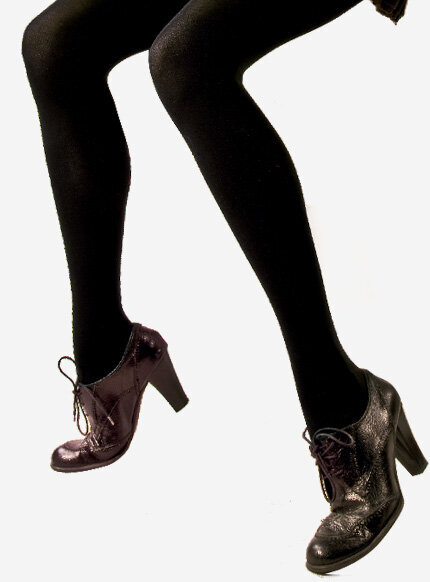 Damskie rajstopy w kolorze czarnym