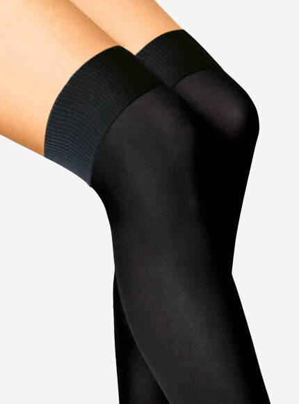 Zakolanówki damskie w czarnym kolorze