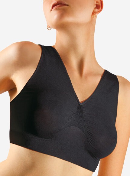 Czarny sportowy biustonosz